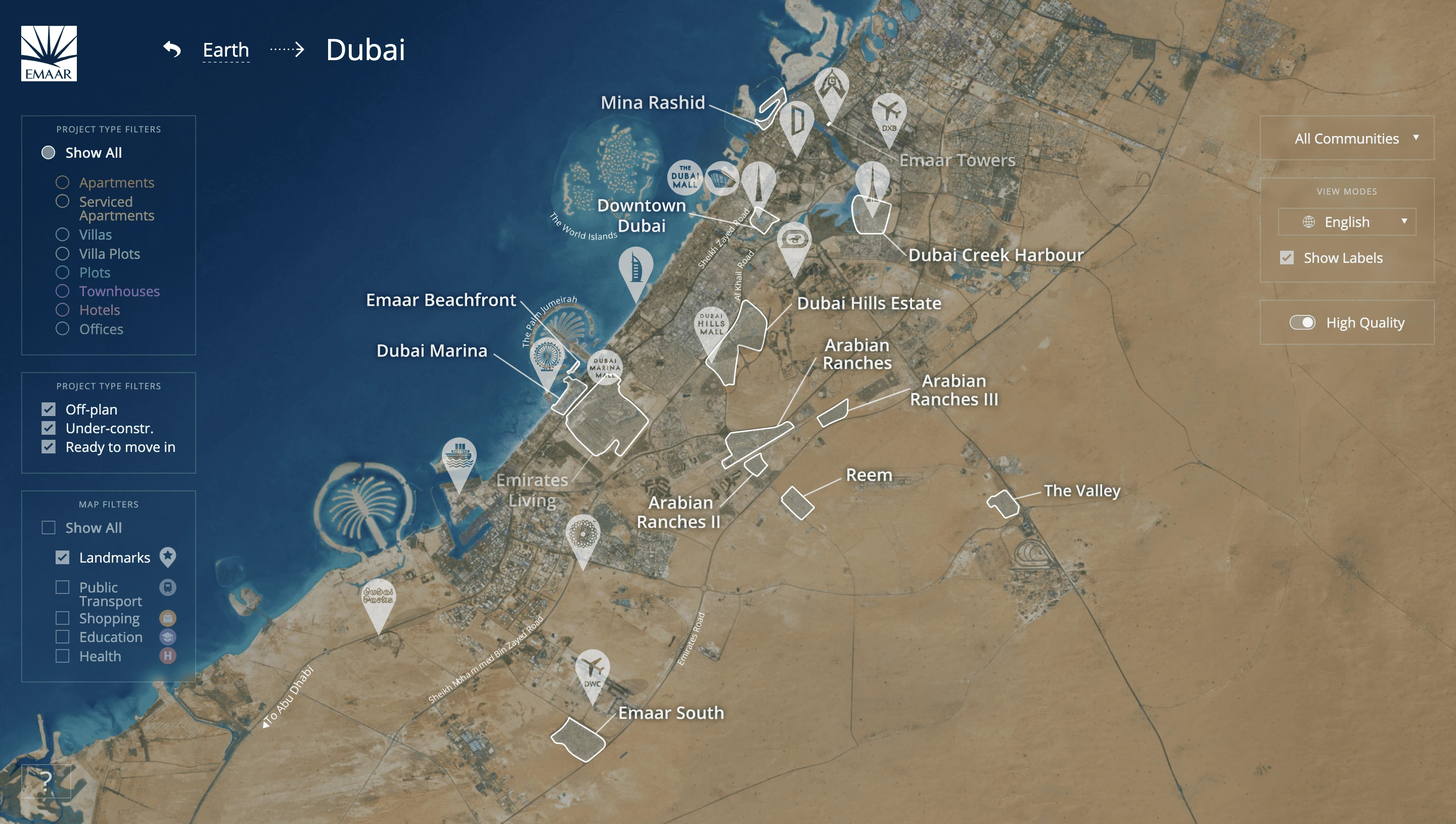 Maps for Emaar